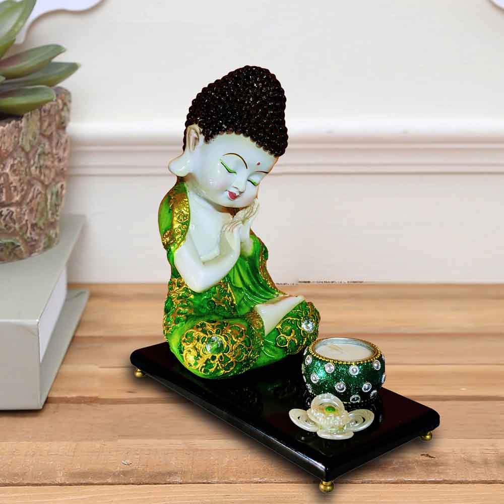 Baby Buddha Idol on Tray